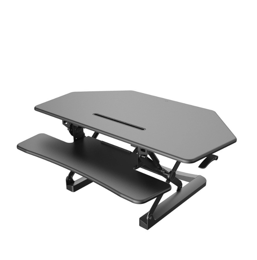 FlexiSpot Height-Adjustable Standing Corner Desk, 41"W, Black