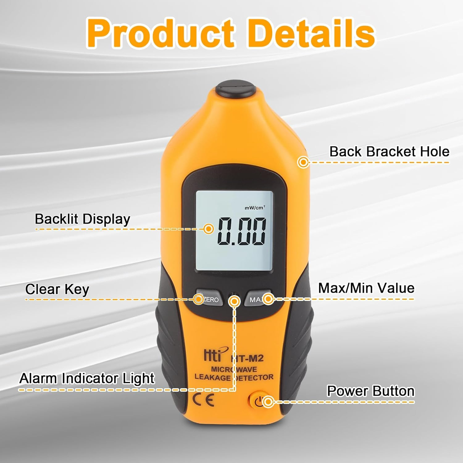 Microwave Tester Digital LCD Display Microwave Leakage Detector EMF Radiation
