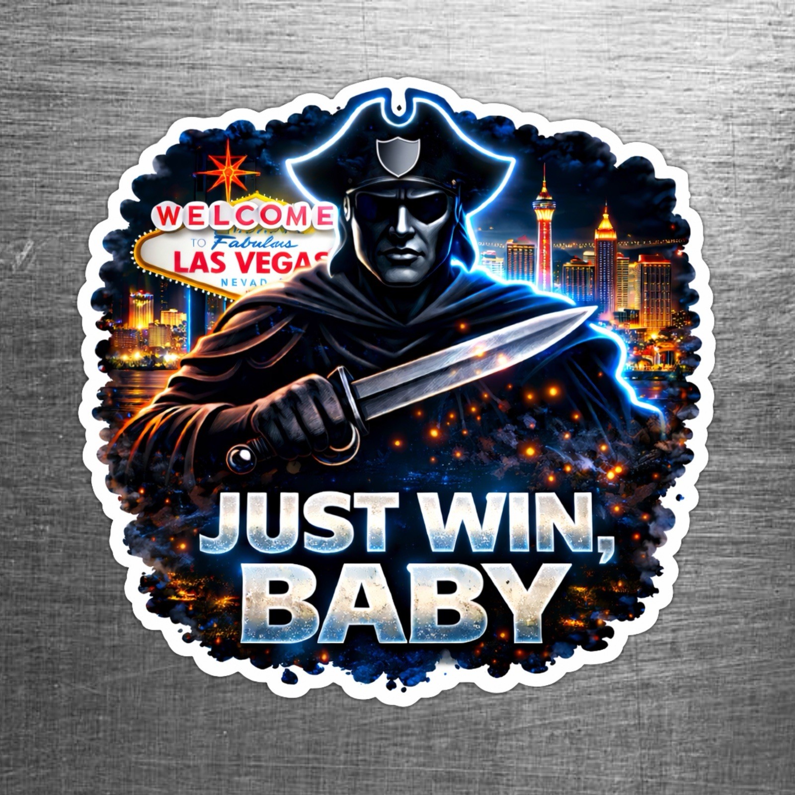 Las Vegas Football “Just Win Baby” Sticker Oakland