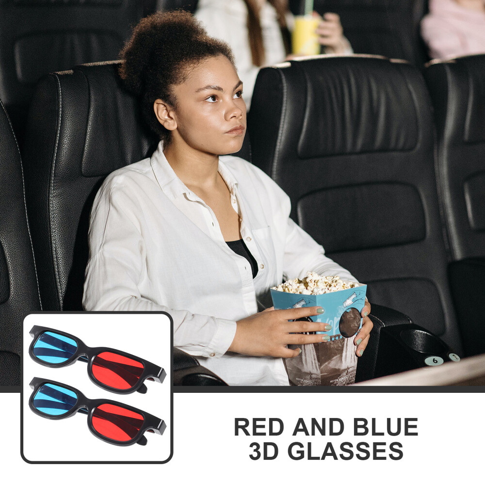 4pcs Game Glasses 3d Movie Glasses Red and Blue Glasses 3d Viewing Eye Wear