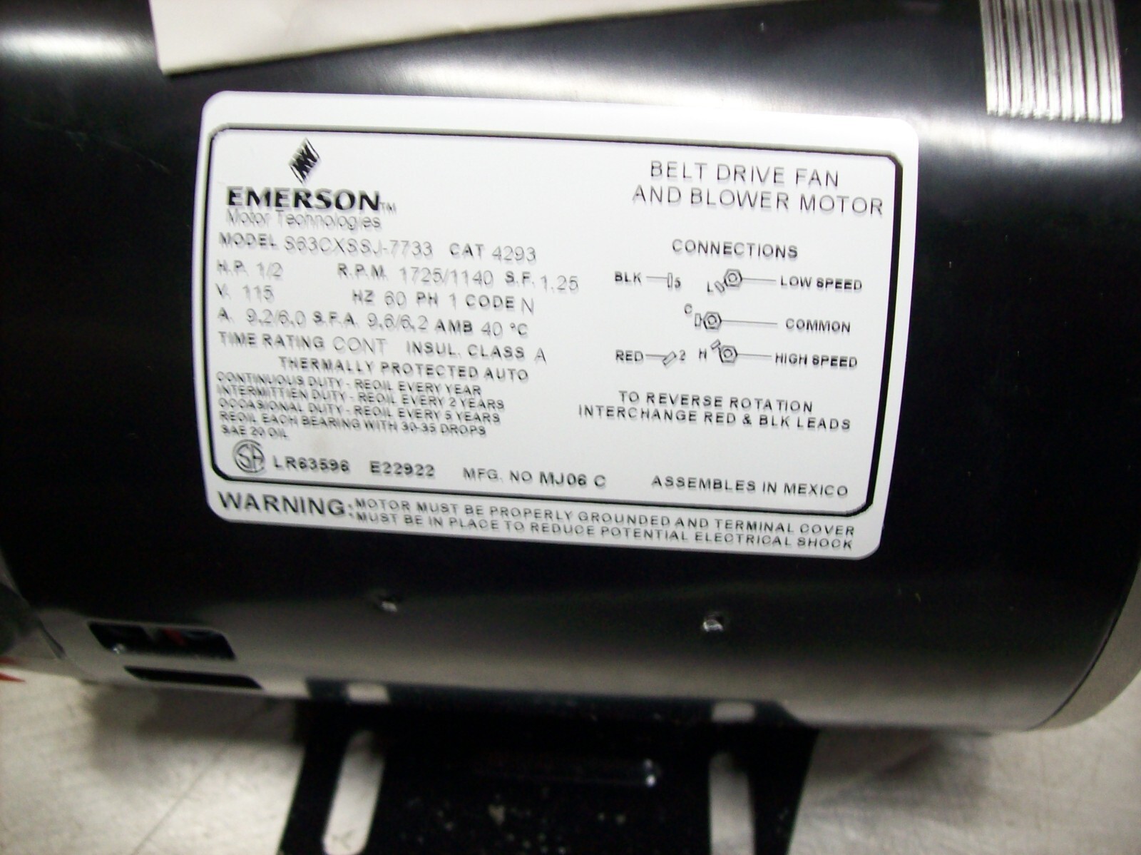 Emerson Motor 4293