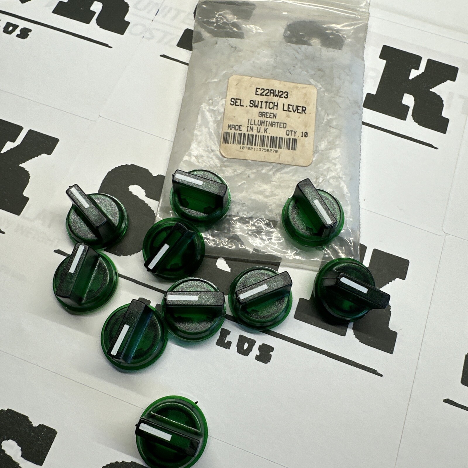E22AW23 sel switch lever green illuminated