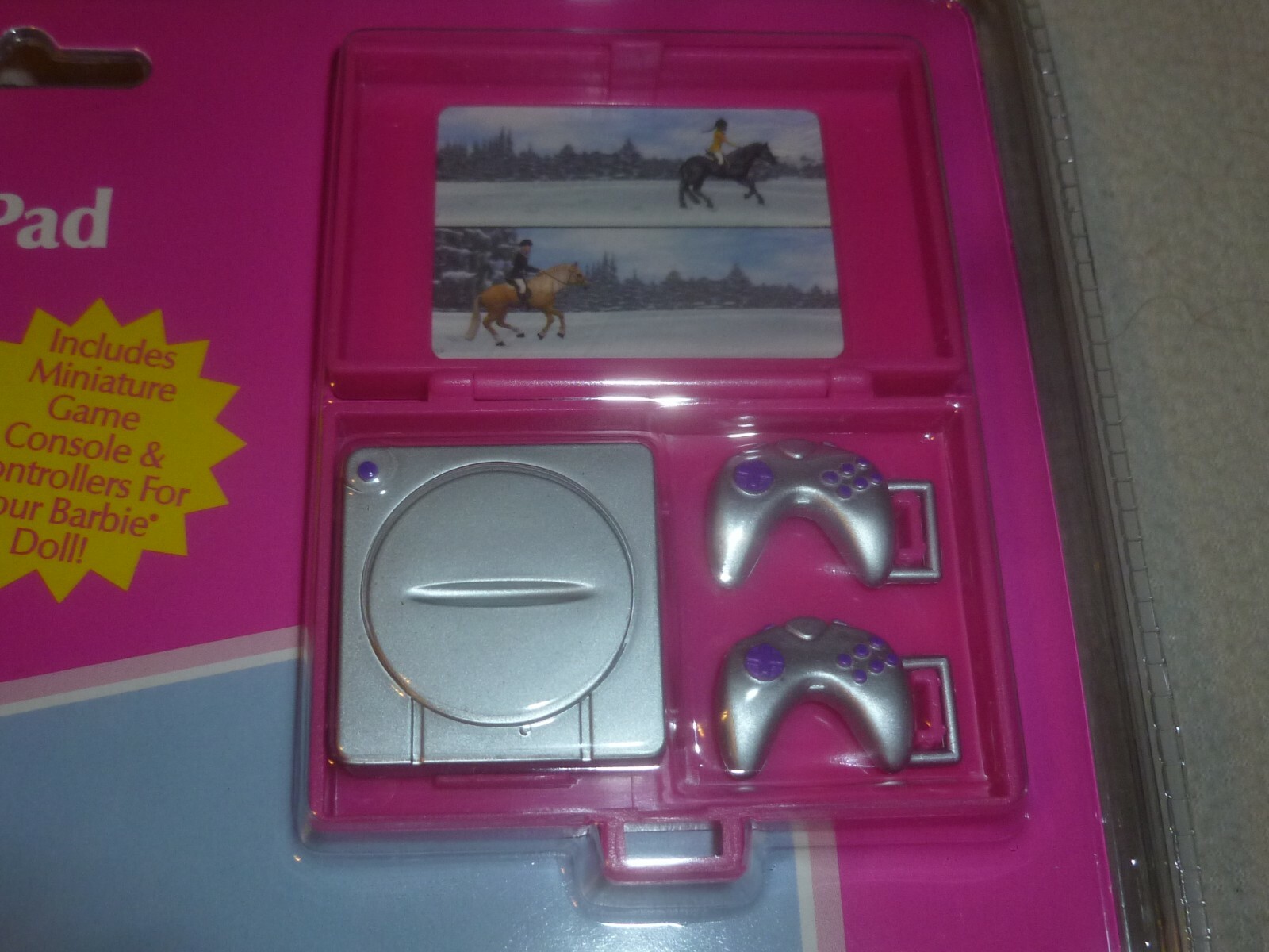 NEW PS1 SONY PLAYSTATION CONTROLLER BARBIE DOLL W MINI CONSOLE & CONTROLLERS PS2