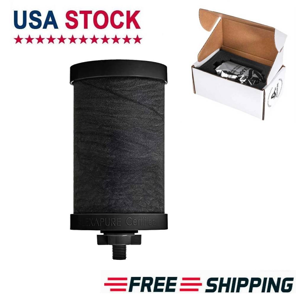 Alexapure PRO 2387 Replacement Water Filter 2 Filter Pack Black