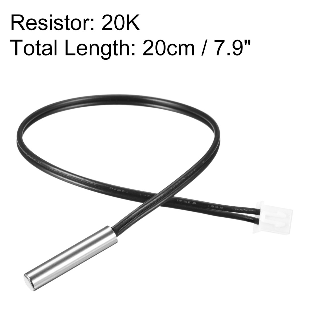 20K NTC Thermistor Probe 7.9 Inch Temperature Temp Sensor for Air Conditioner