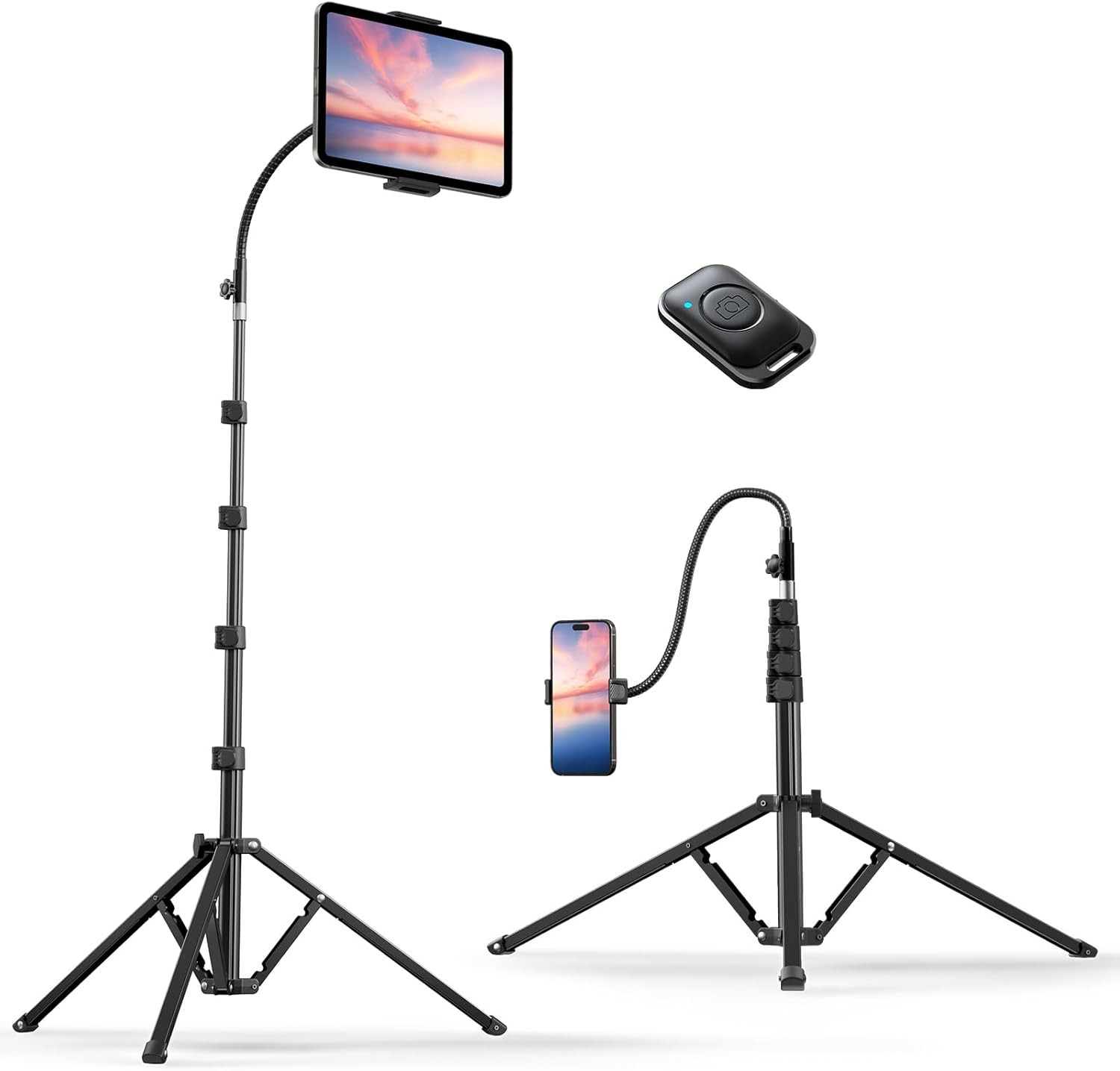 Weilisi Heavy Duty Tablet Tripod Stand 82” Tall, Floor Stand with Remote and Adj