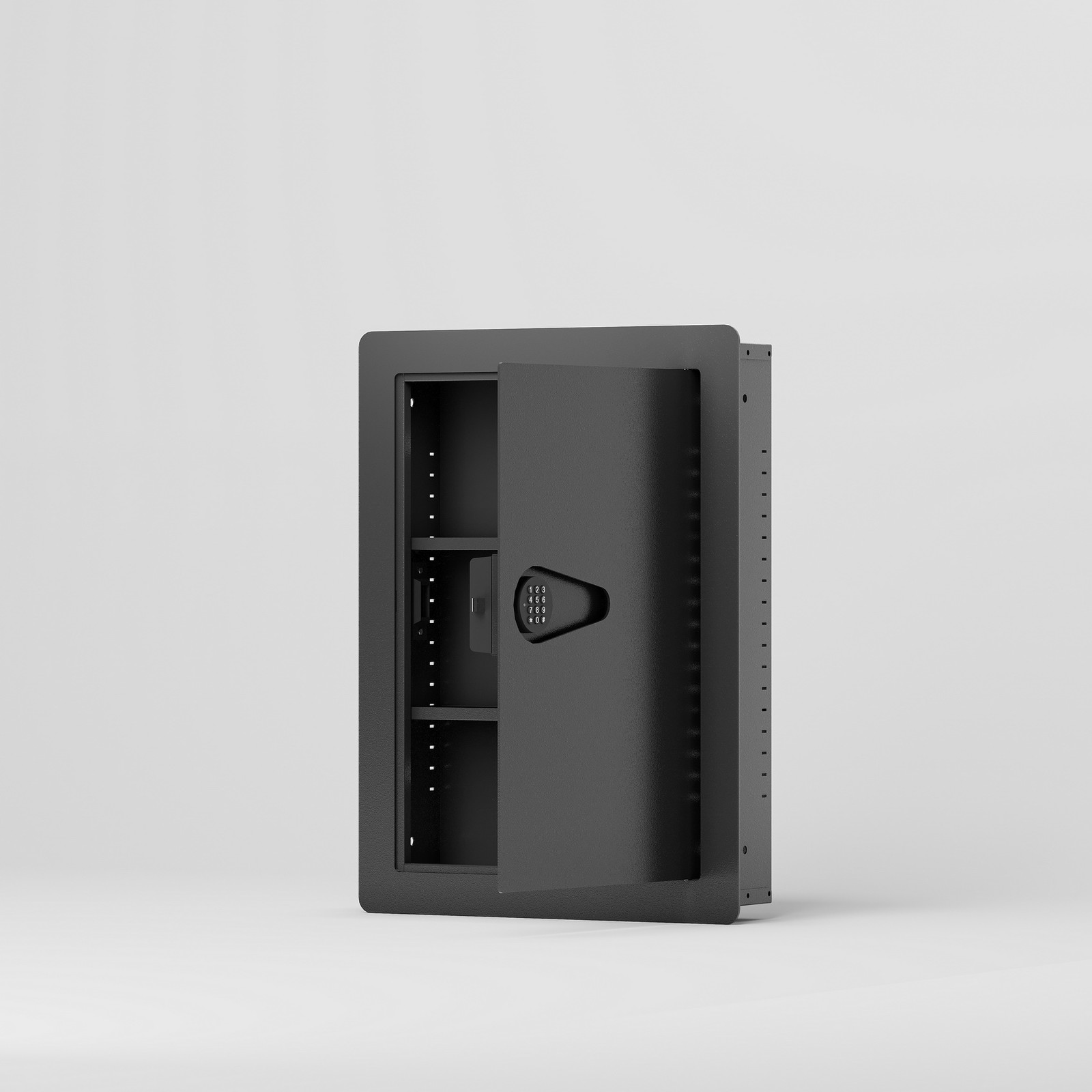 Wall Hidden Digital Keypad Flat Safe Box Fireproof Firearm Valuables Documents