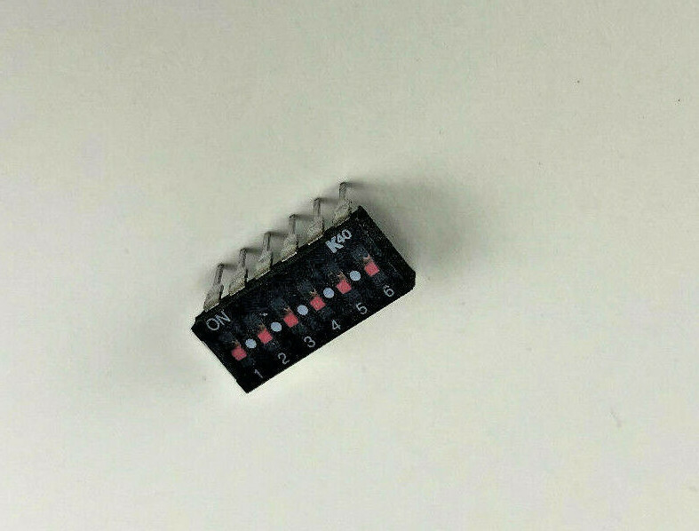 6-Position DIP SWITCH SPST IC K40-6S 12-PIN DIP PACKAGE ( Qty 100) **NEW**