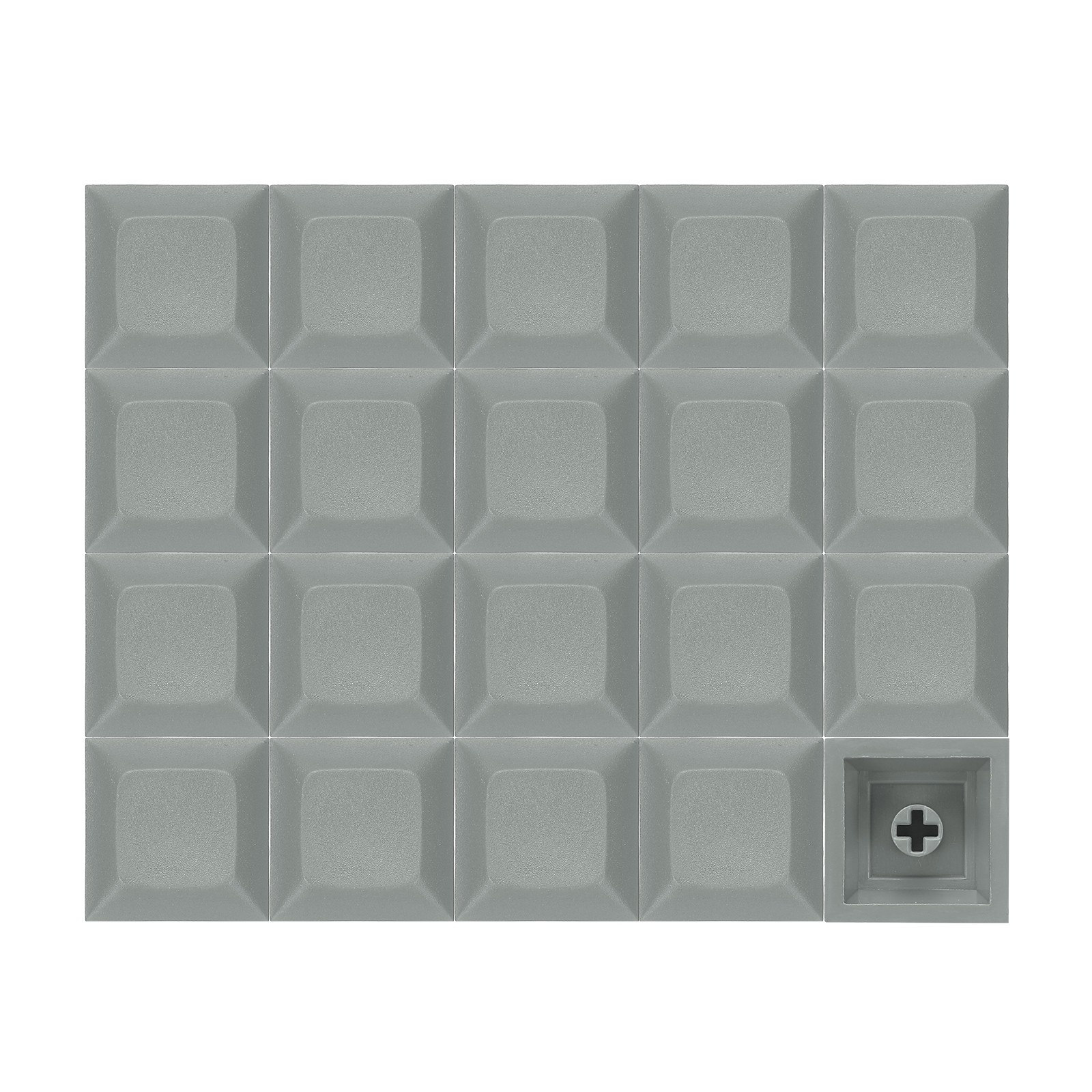 20 Pcs PBT Keycap Set DSA Mechanical Numeric Keypads for Keyboard, Gray