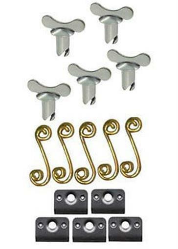 7/16 Dzus Winged Oval Head Buttons w/ Springs Back Plates wing Button dzues Med