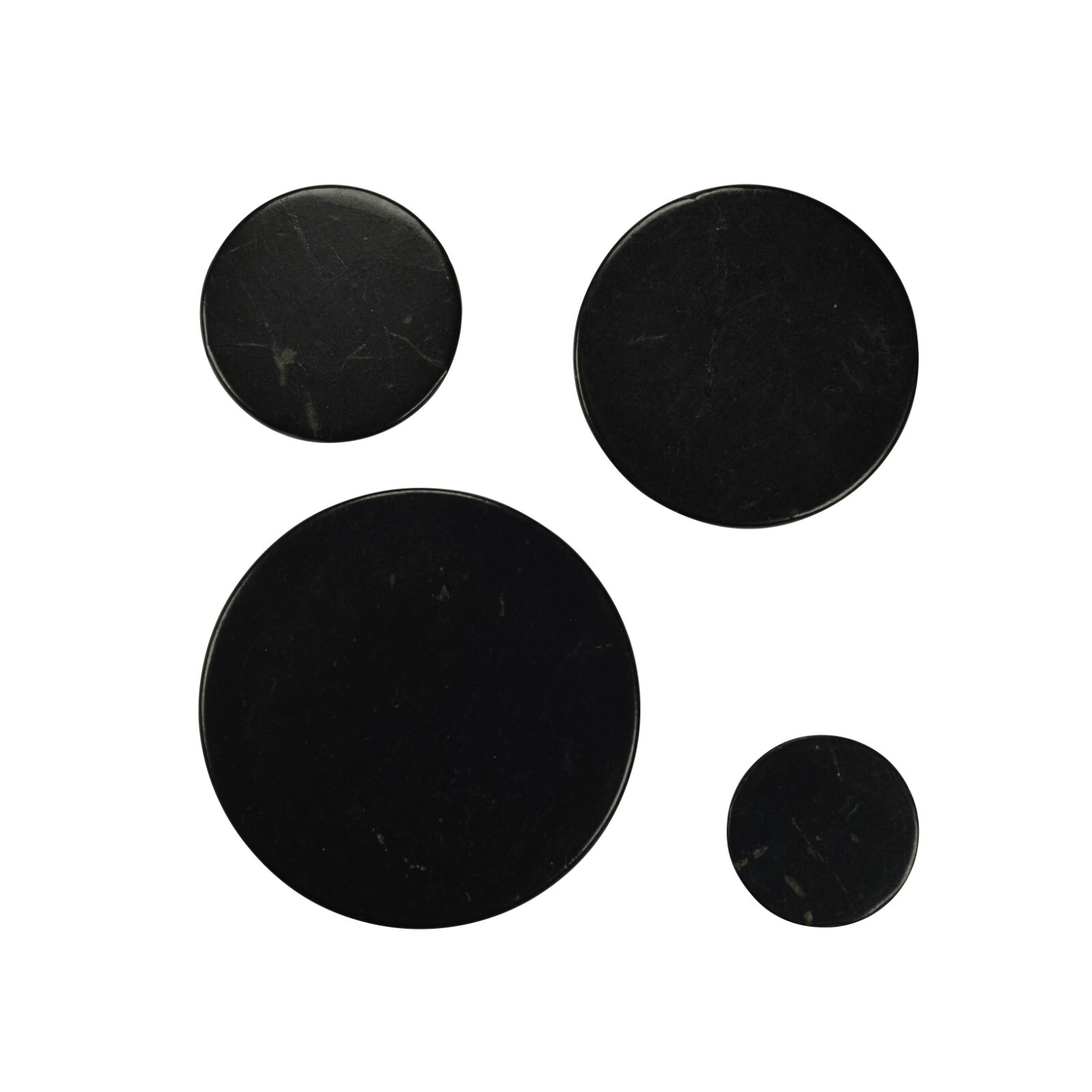 Shungite World Shungite Sticker Round 4 pcs - Various Sizes Set