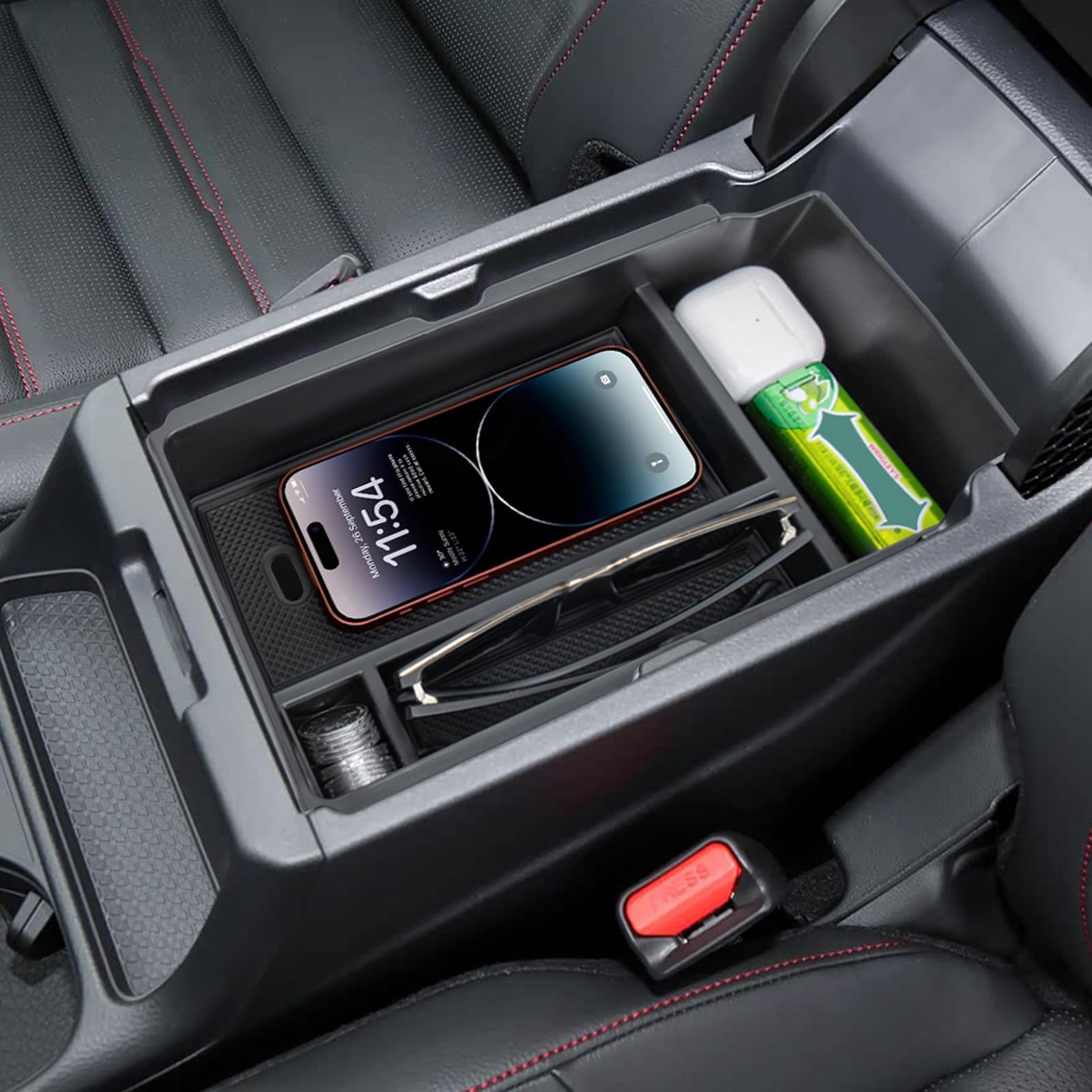 Neepiar Center Console Organizer 1 Pcs Organizer, Black