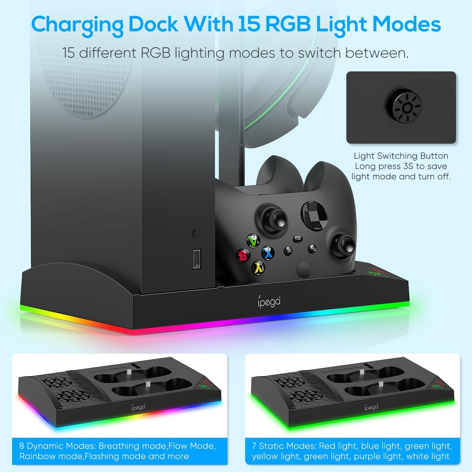 MENEEA Xbox Series S Cooler Stand Black