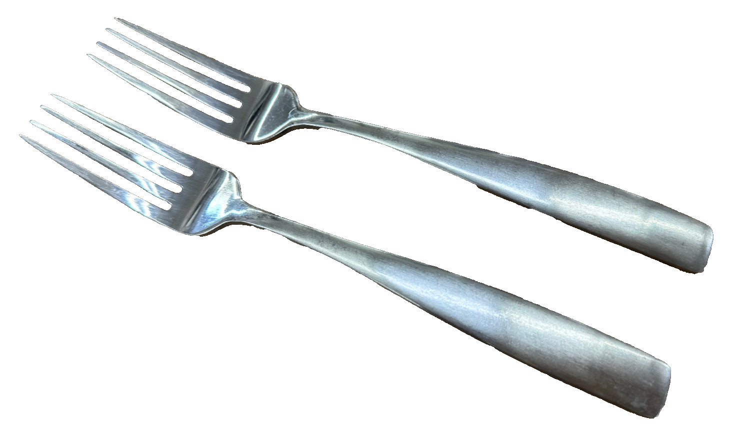 2 Dinner Forks Madison Cambridge 8 1/8" Stainless Fiddle Tip Satin Glossy Bowl