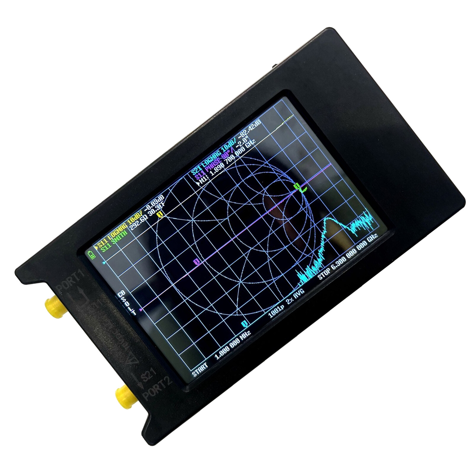 4" LiteVNA-64 VNA 50KHz-6.3GHz Analyzer Vector Network Analyzer Antenna Analyzer