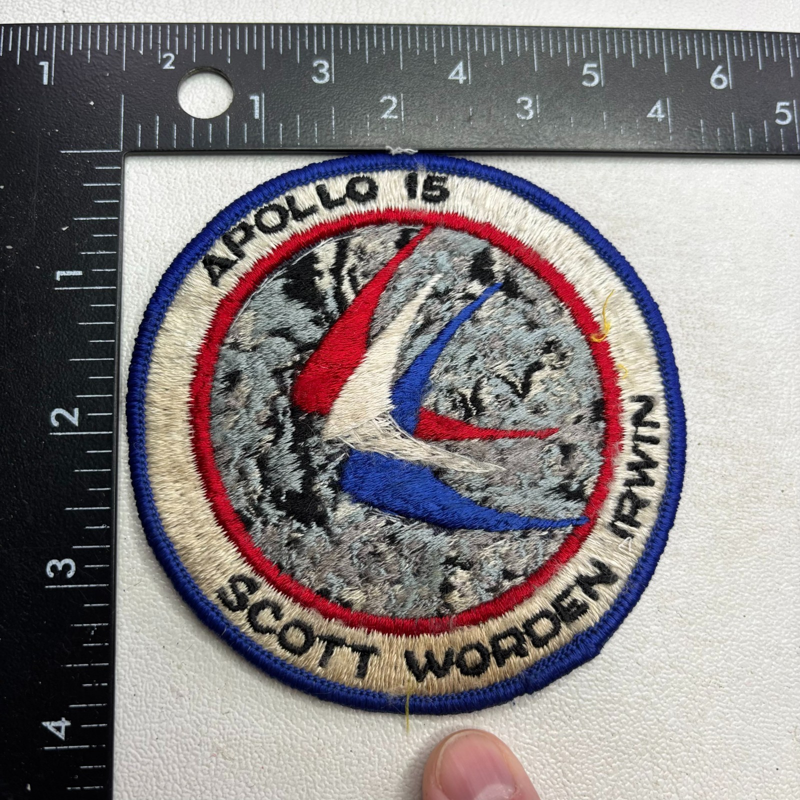 Vtg Kinda Rough, Light Staining Moon Lunar Mission APOLLO 15 NASA Patch 64ay