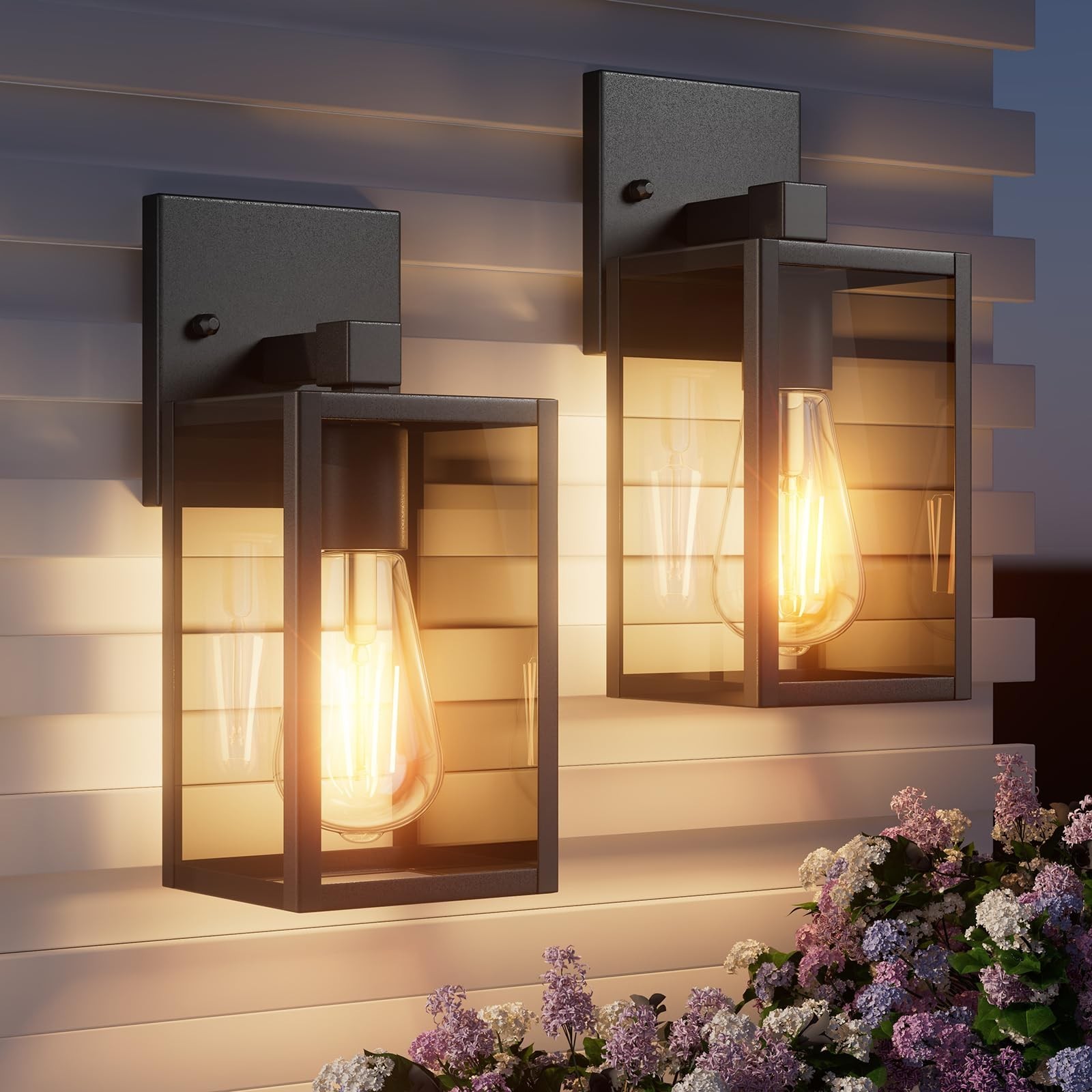 Outdoor Light Fixtures Wall Mount, Waterproof Front Porch Lights, Modern Exte...