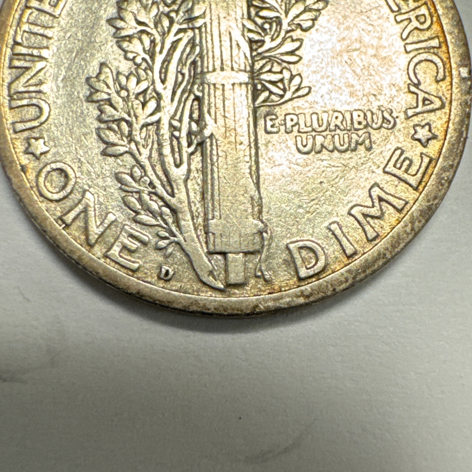 1920-D Mercury Silver Dime XF