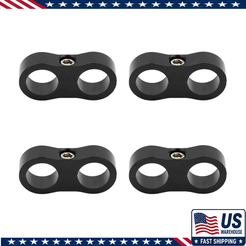 4PCS 10AN Hose Separator Clamp, Aluminum Alloy Fuel Line Mounting BracSize: 10AN
