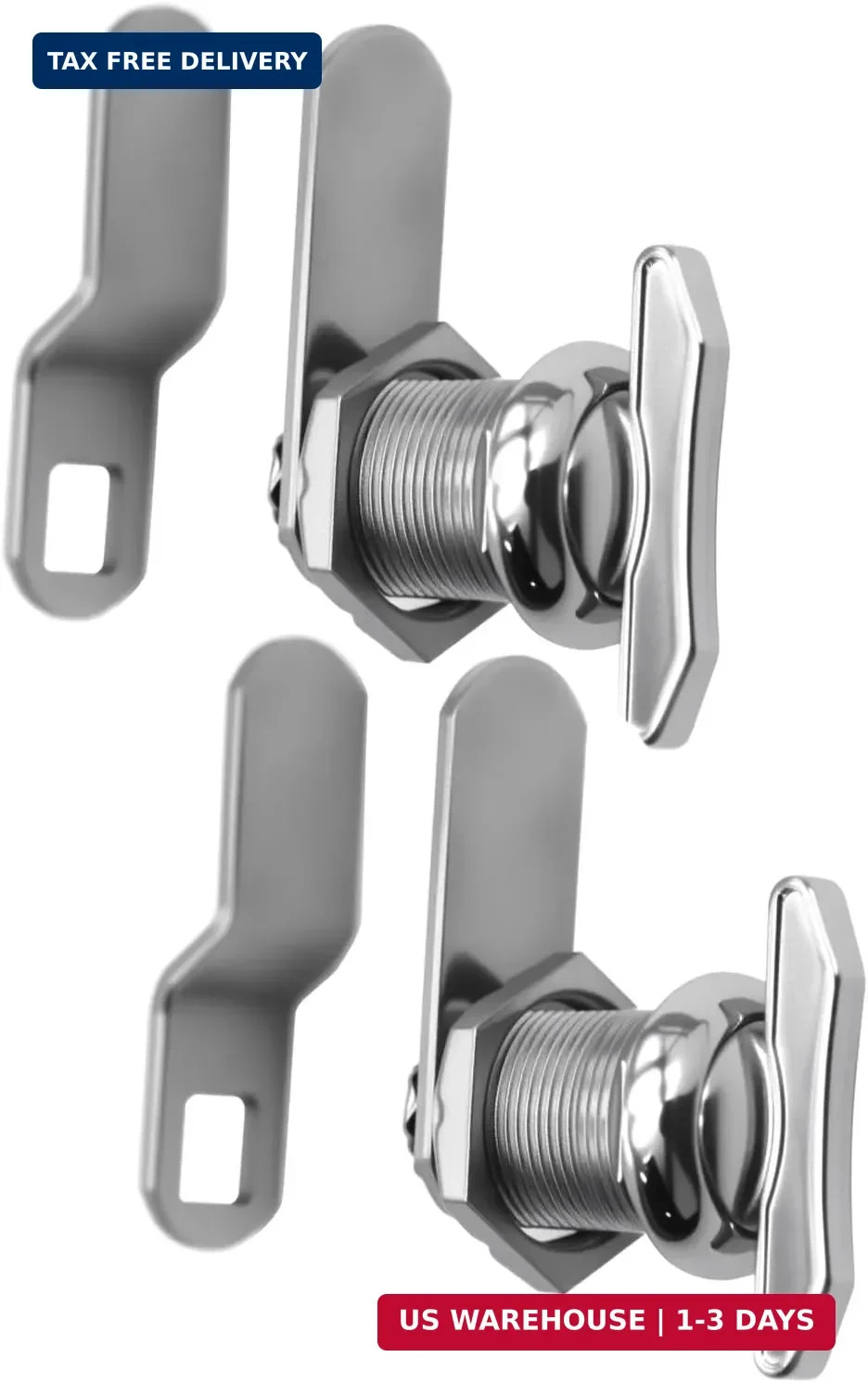 5/8" Thumb Operated Offset Cam Lock, RV Compartment Latch, Non-Locking Thu