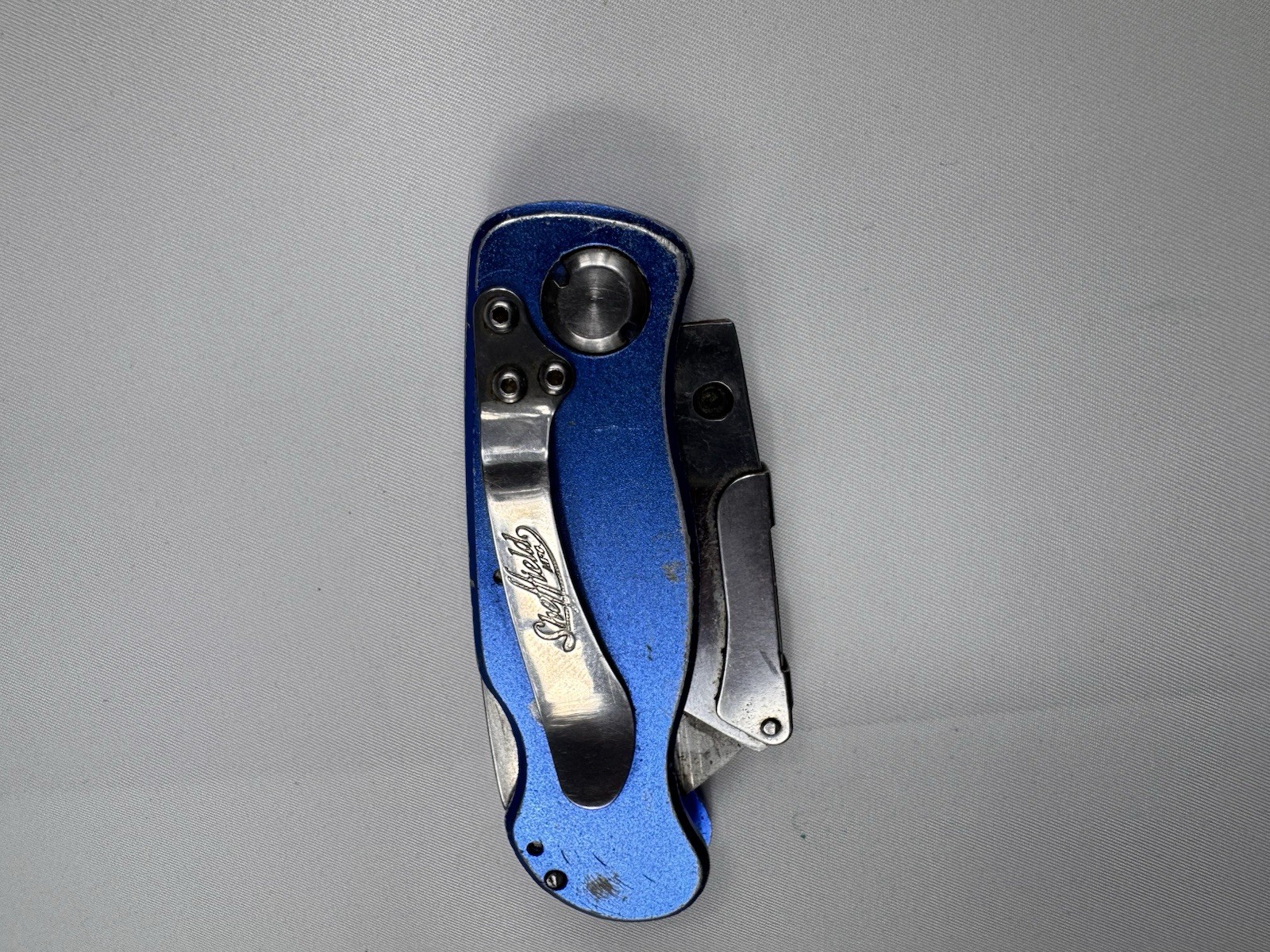 Sheffield Lockback Folding Box Cutter Utility Knife Quick Change w/ Belt Clip