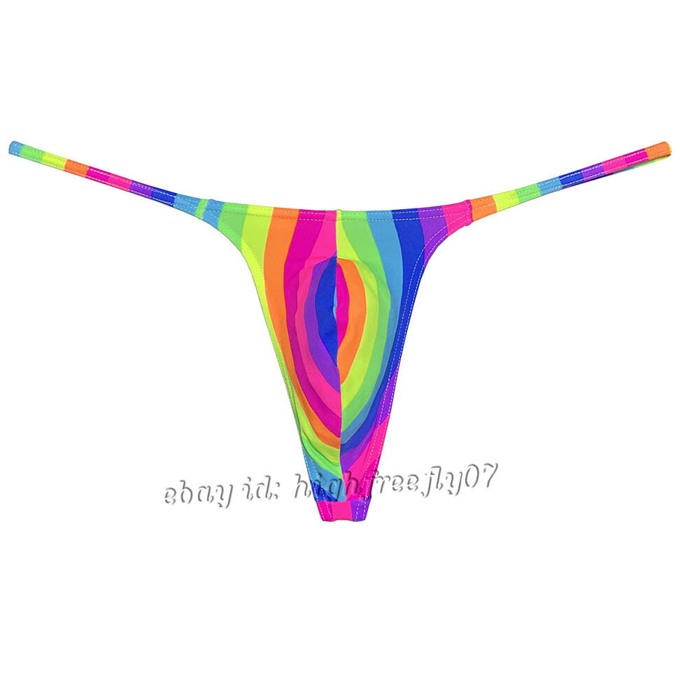Men Slim Pouch Thong Underwear Strap Bikini Underpants Minimum Coverage G-String