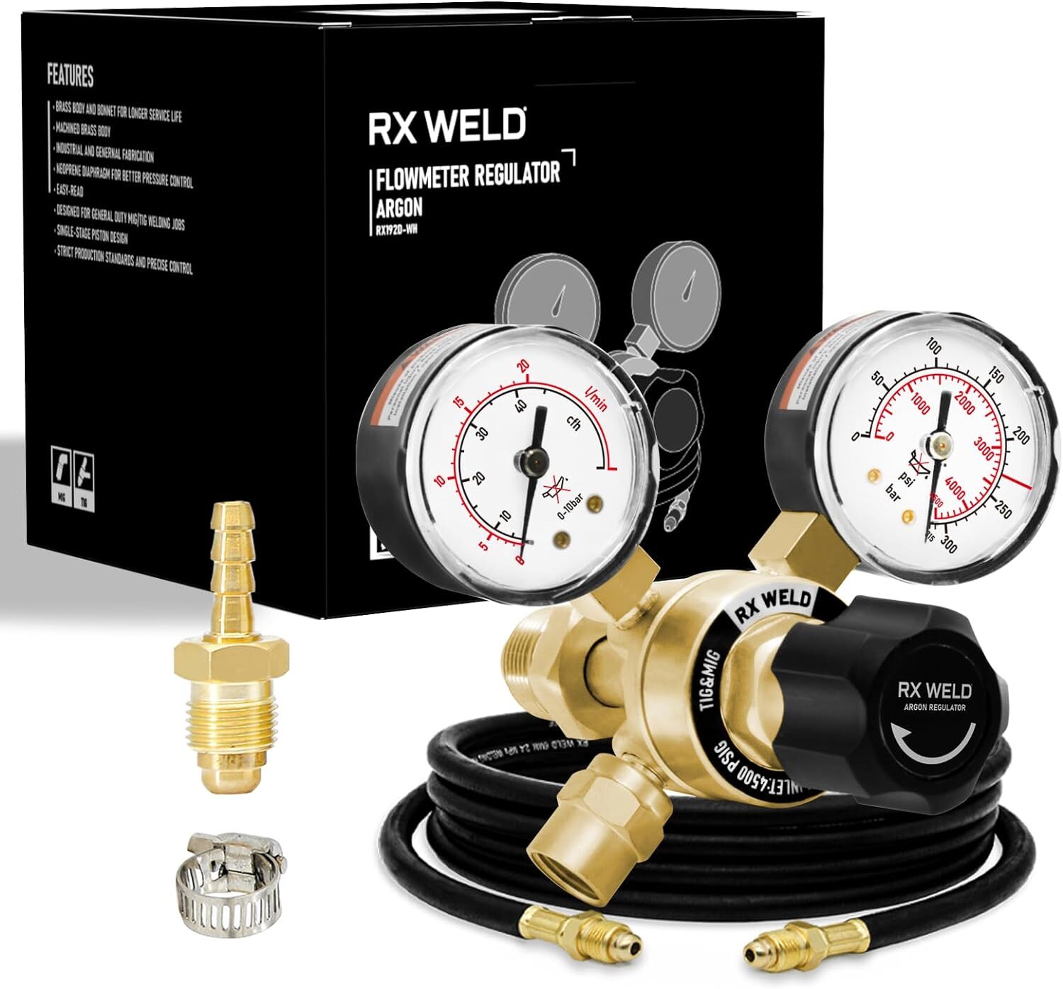 Reguladores De Argon Medidores Soldadura A Gas, Regulador Para Mig Y Tig, Cg...