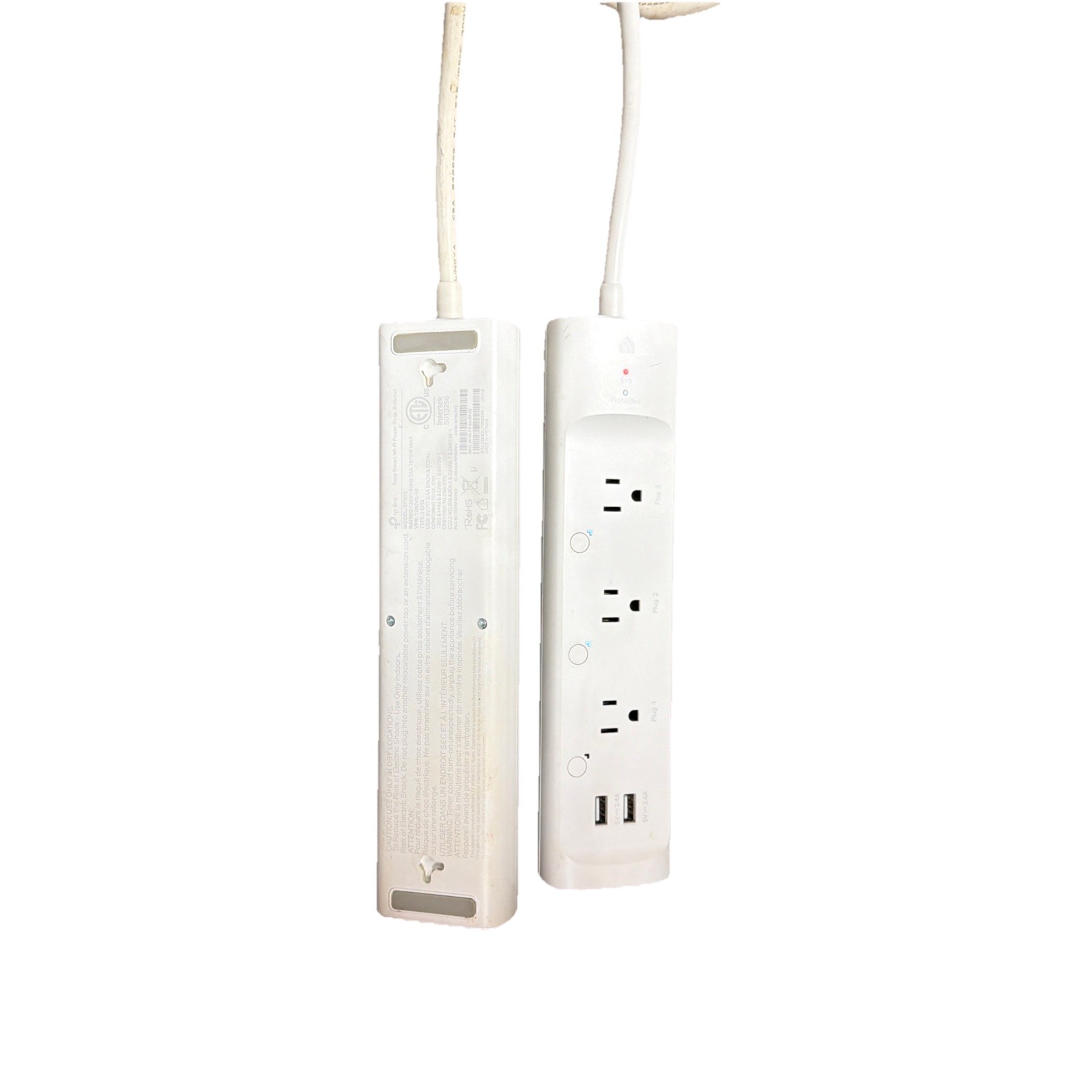 TP-Link Kasa Smart Wi-Fi Power Strip 3 Outlets 2 USB Power Ports X2