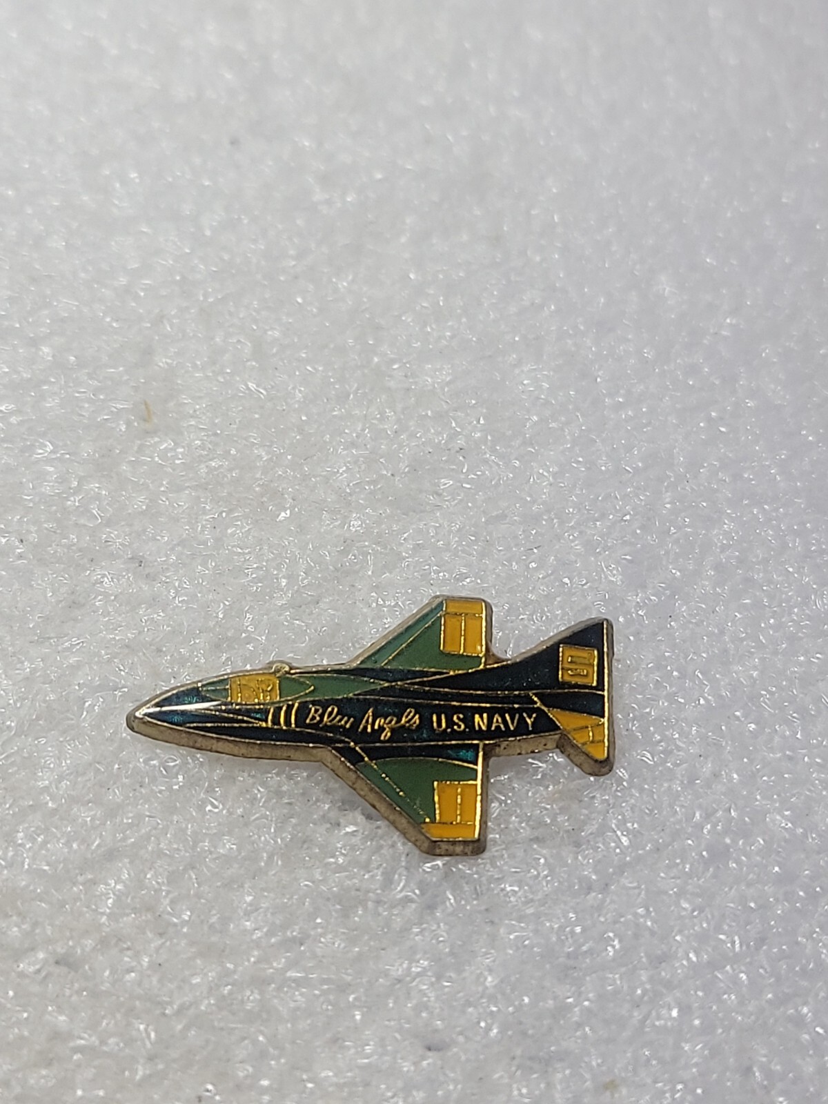 NAVY BLUE ANGELS  DOUGLAS A-4 SKYHAWK USN AVIATION ENAMEL LAPEL PIN CLUTCH BACK