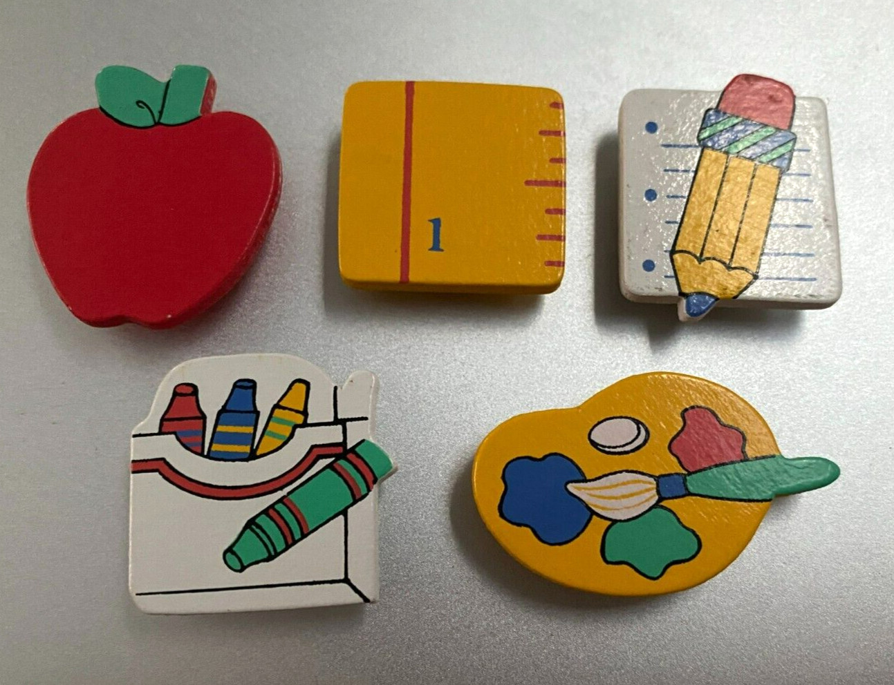 Button Covers with Bright Colored Education & Teacher Theme Design