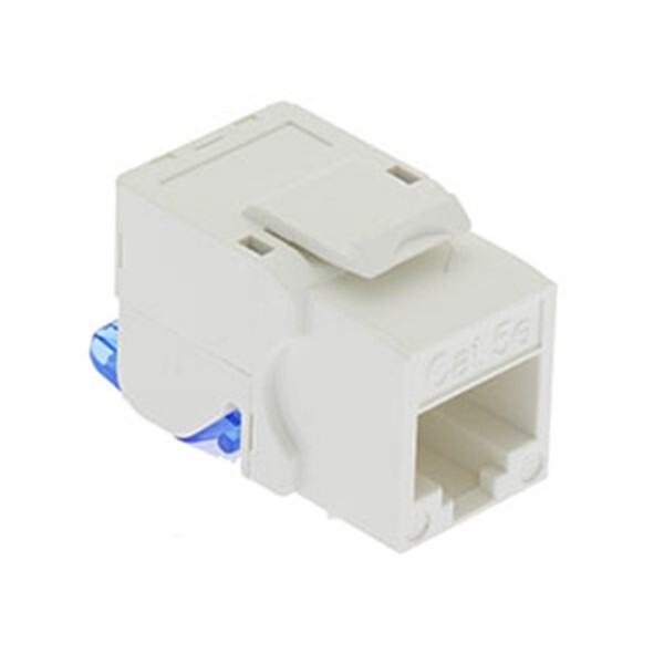 10x Cat5e RJ45 Network LAN Ethernet Keystone Jack Tool Less Snap In Insert White