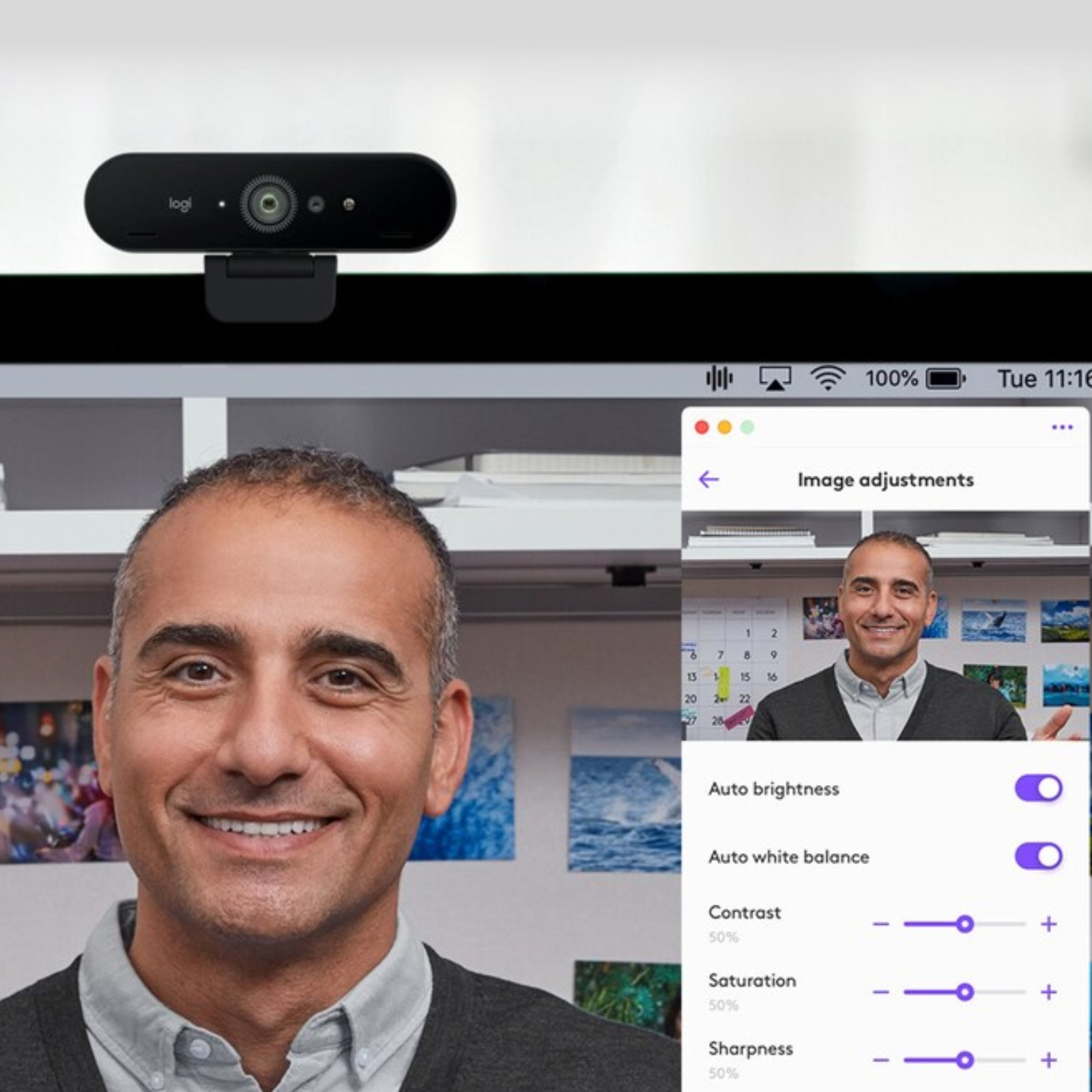 Logitech Brio 4K Webcam USB HD Pro Web Camera HDR Ultra Video for PC 960-001105