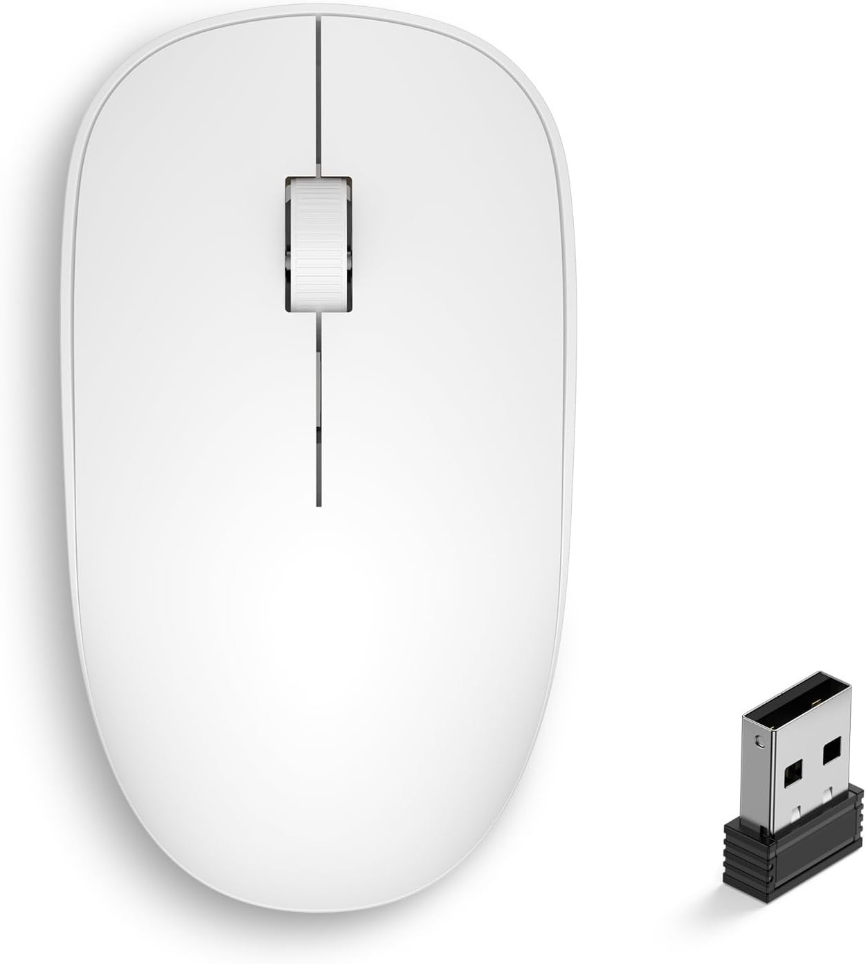 Quiet Optical Wireless Mouse with Long Battery Life - Ideal for Work & Study