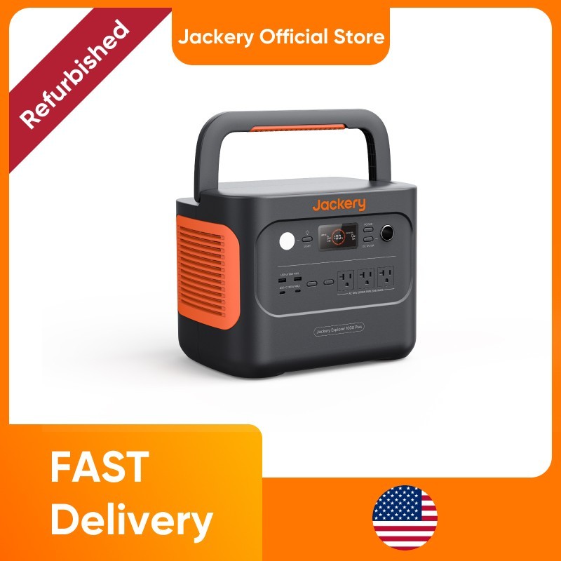 Jackery Refurbished Explorer 1000Plus Portable Power Station, 1264Wh Battery