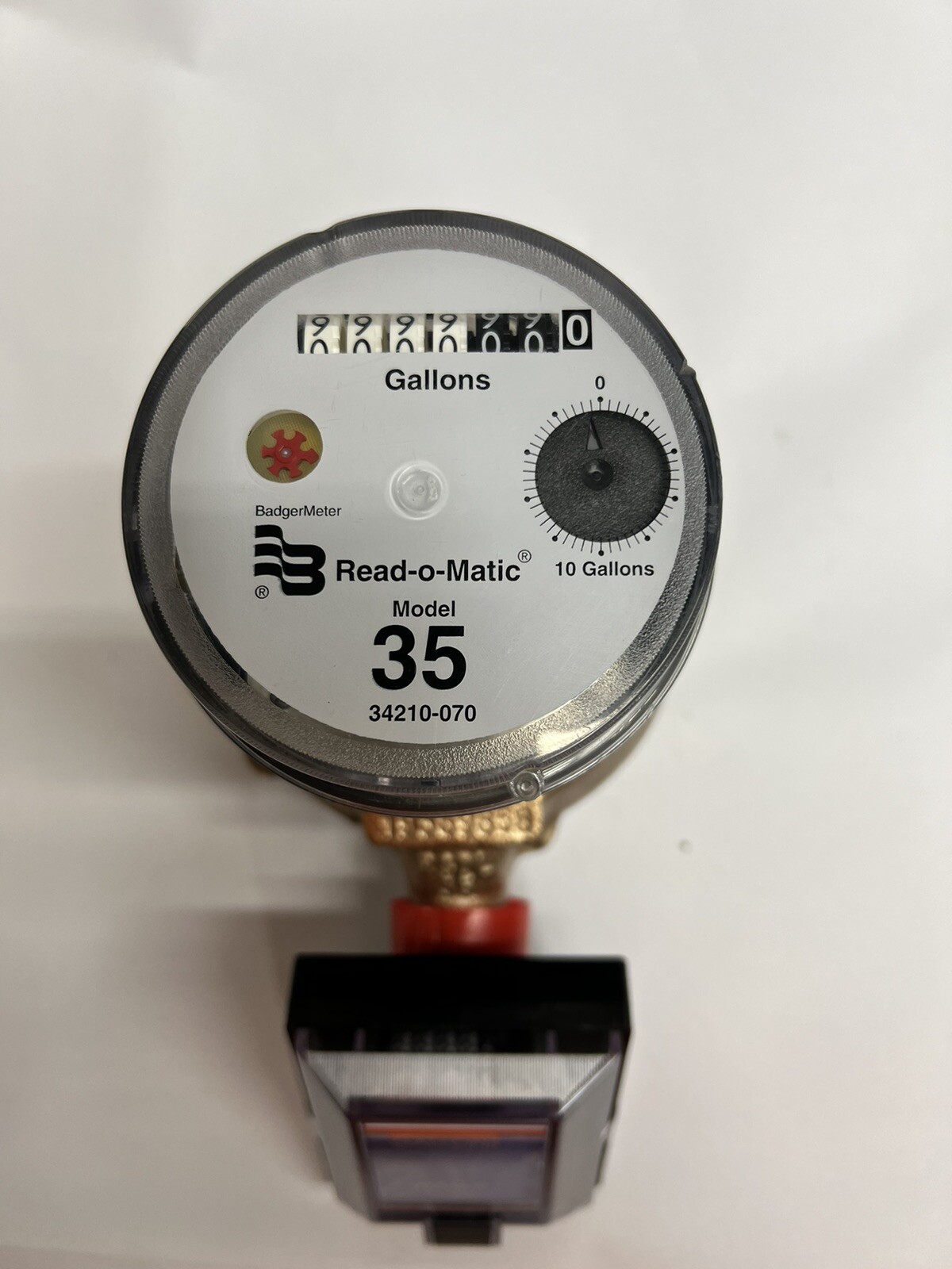 Badger 3/4x3/4 M35 Meter With Pulse Register And Remote. 7.5 Inches. Gallons