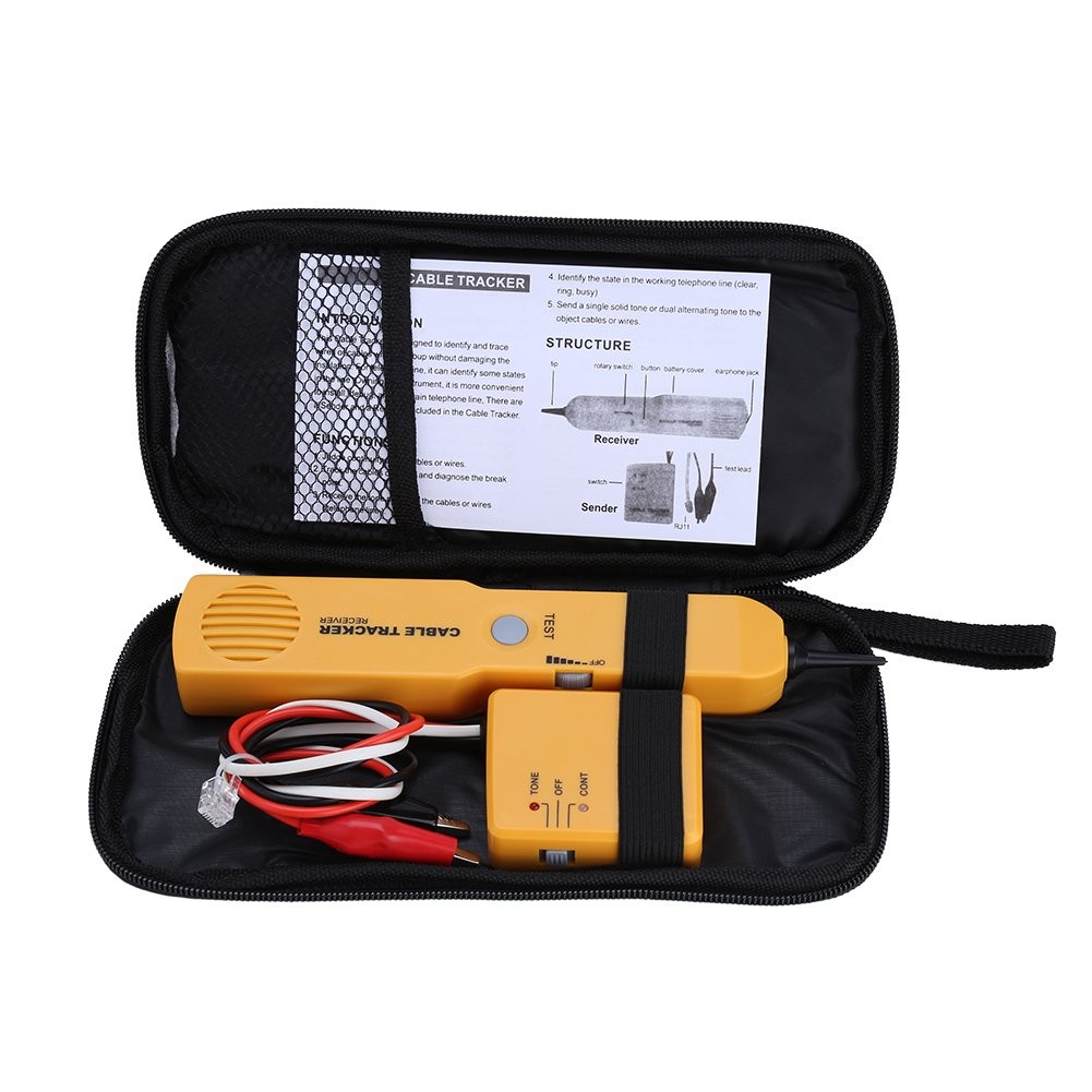 Wire, Network Electrical Cable Tester Tone Generator and Probe Kit, RJ11 Circu...