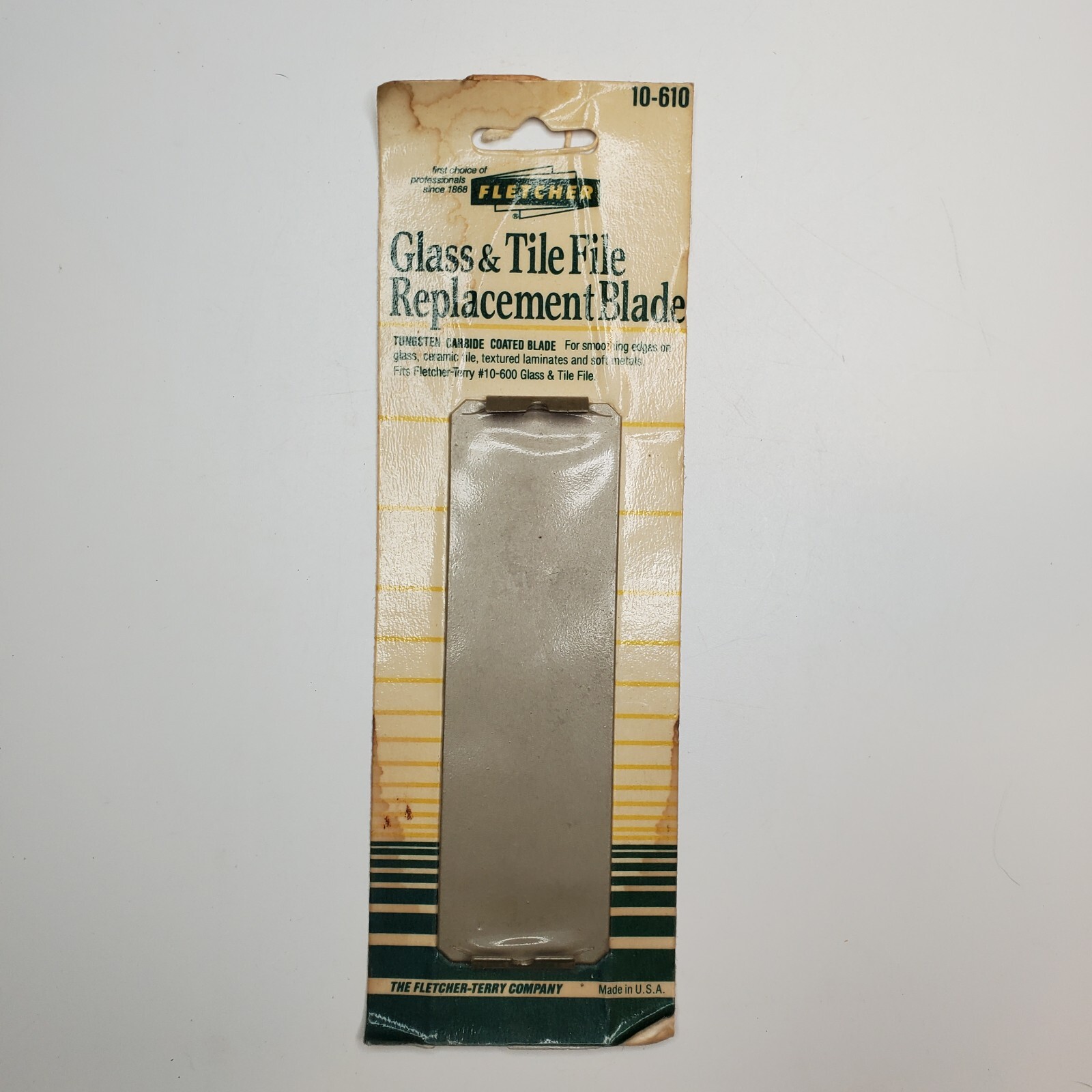 Fletcher's Glass and Tile Replacement Blade 10-610 Tungsten Carbide NOS