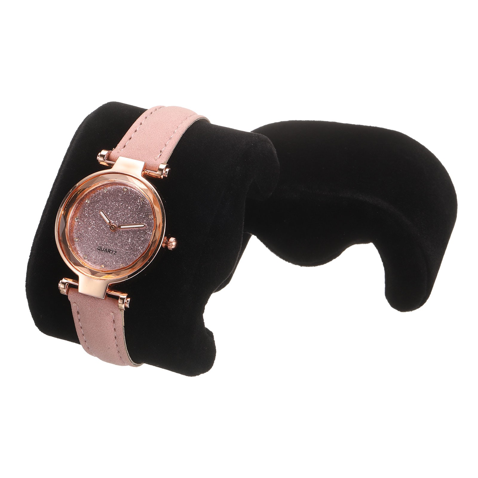 2pcs Watch Case Pillows M Shaped Watch Display Pillow Black