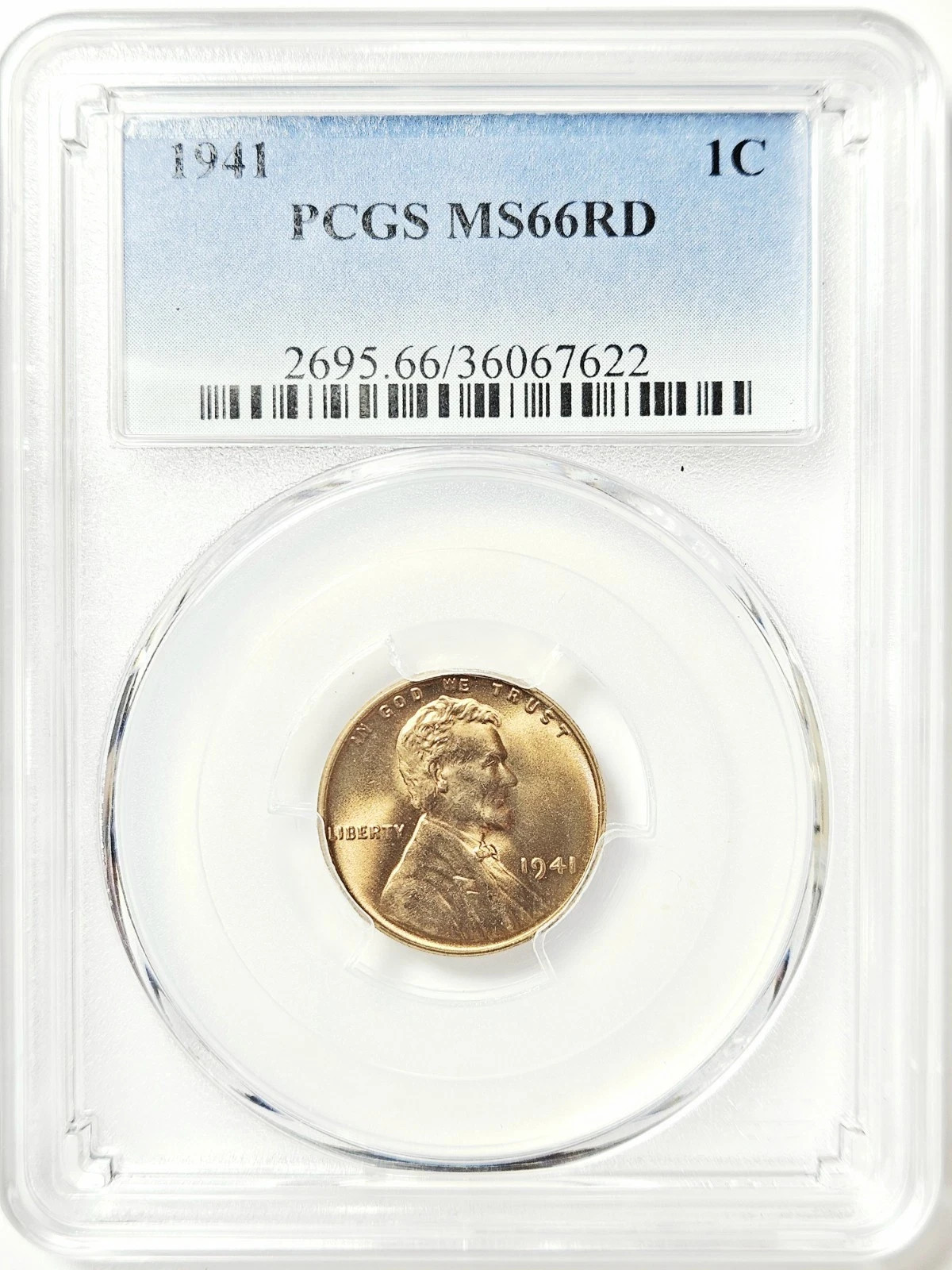 1941 PCGS MS66 RD Lincoln Cent VSS DDO