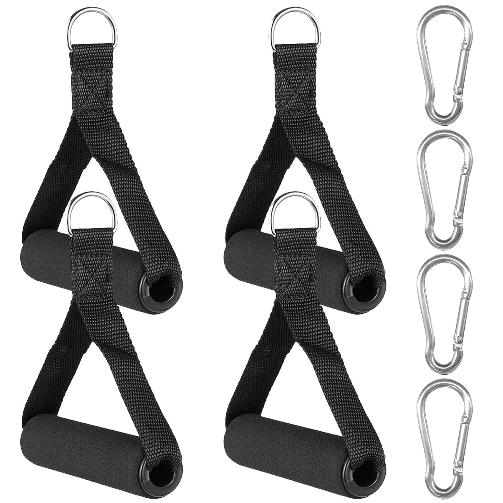 4 Pack Exercise Handles Gym Handle Equipment for Cable Machine Attachments