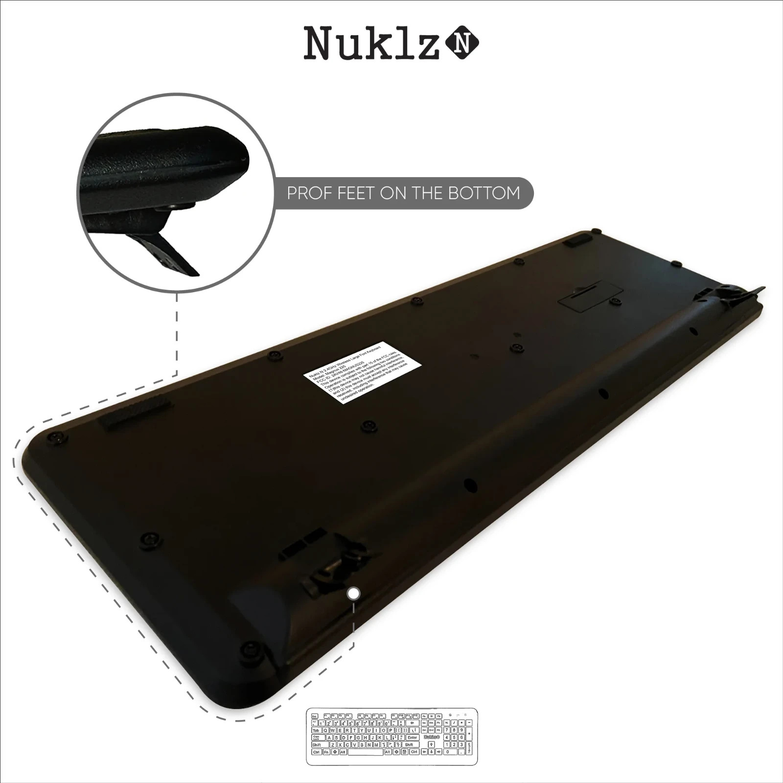Large Print Keyboard For Low Vision People - USB Wireless High Contrast Keys