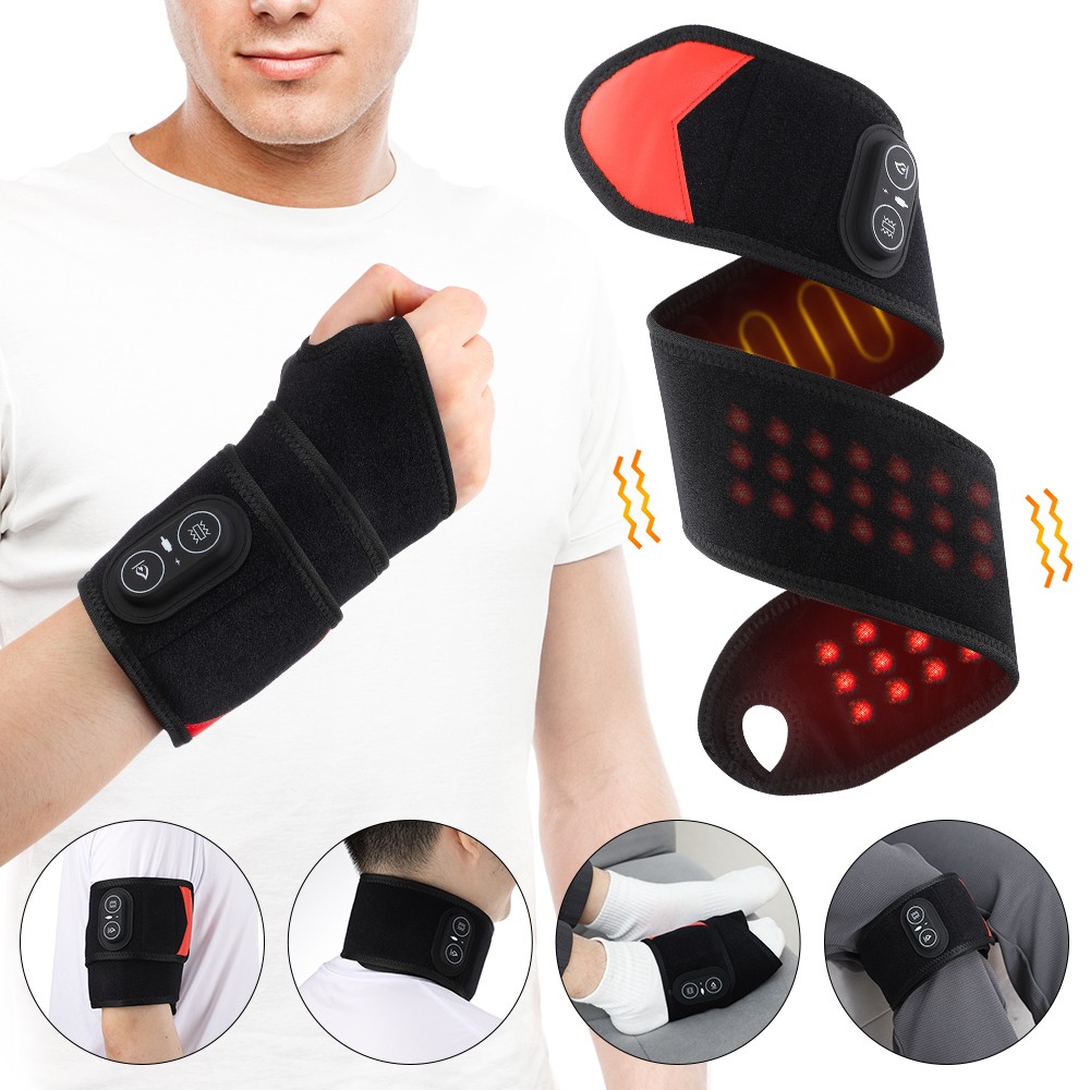 Wrist Wrap for Carpal Tunnel Heat Massage Infrared Red Light Therapy 660nm&850nm