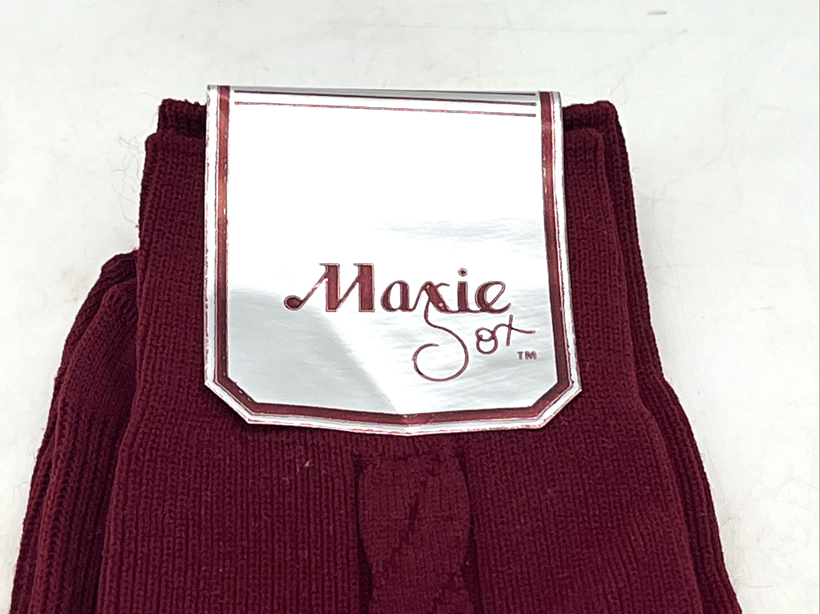 Vintage Maxie Sox Burgundy 3-Ply Mens Dress Socks Nylon NOS Size 10-13 USA