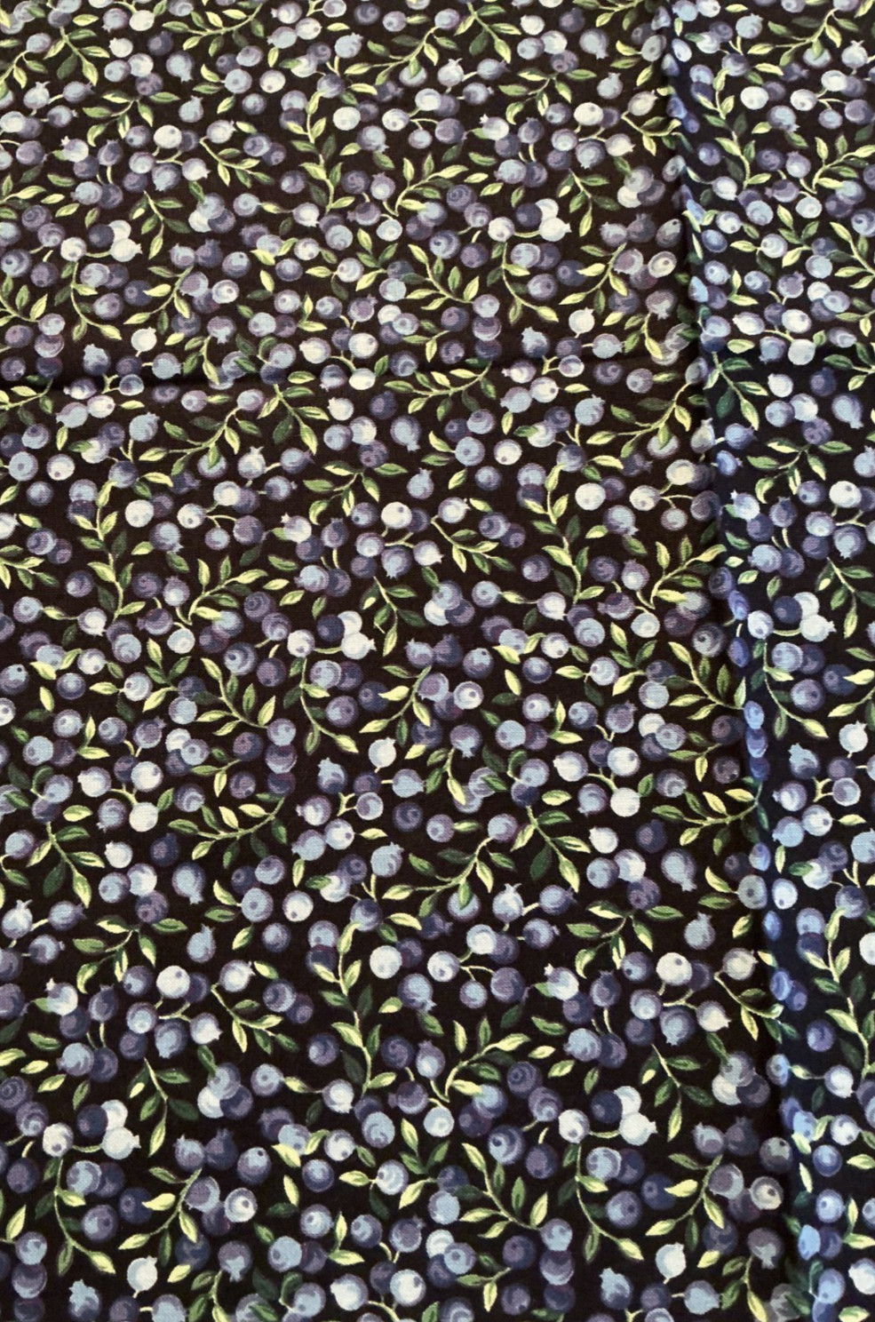 Blueberry Fabric by the Fat Eighth, 8.75” x 17.5”, Cotton