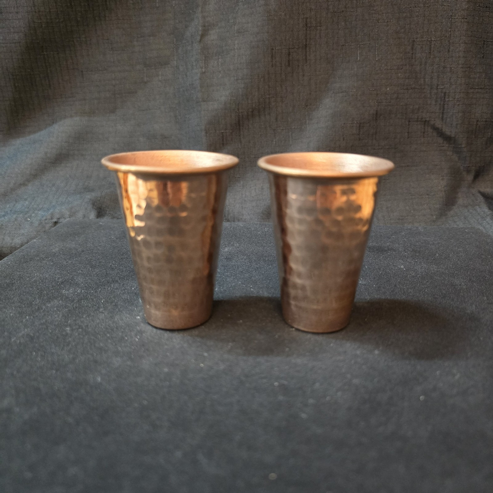 Handmade Copper Shot Glasses From Mexico Thick Copper 1.5oz (2) Pcs