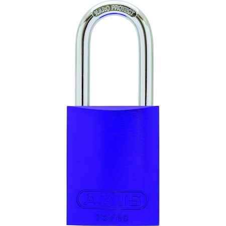 Abus 67754 Lockout Padlock, Keyed Different, Aluminum, Purple, 1 3/4 In Shackle