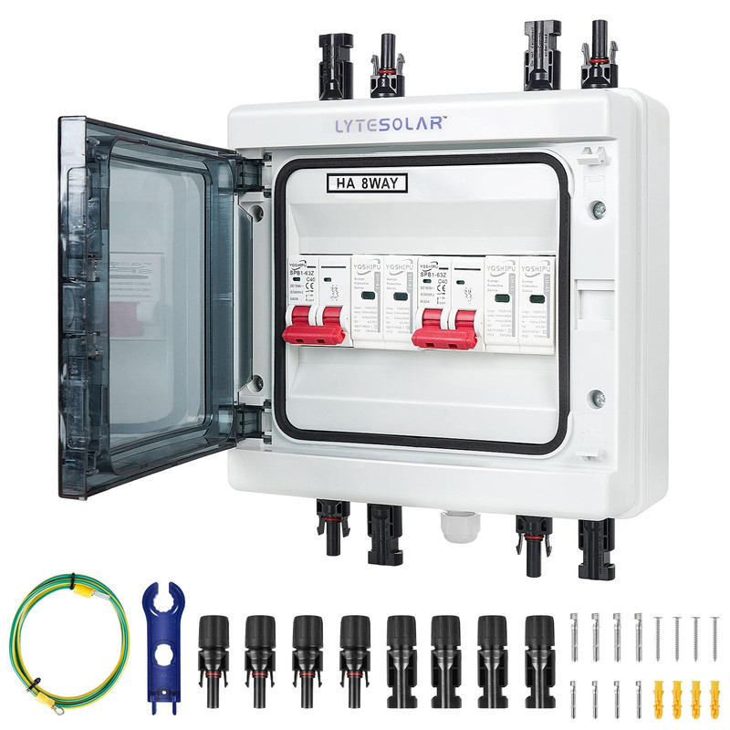 Lytesolar 2 String 1000V Pv Combiner 2 In 2 Out Dual String 63A Dc Circuit