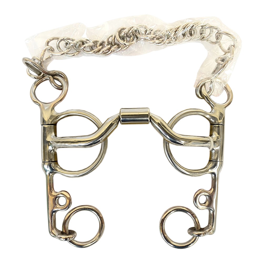 HILASON Pelham Low-Ported Curb Bit Stainless Steel Copper Wire Horse Training