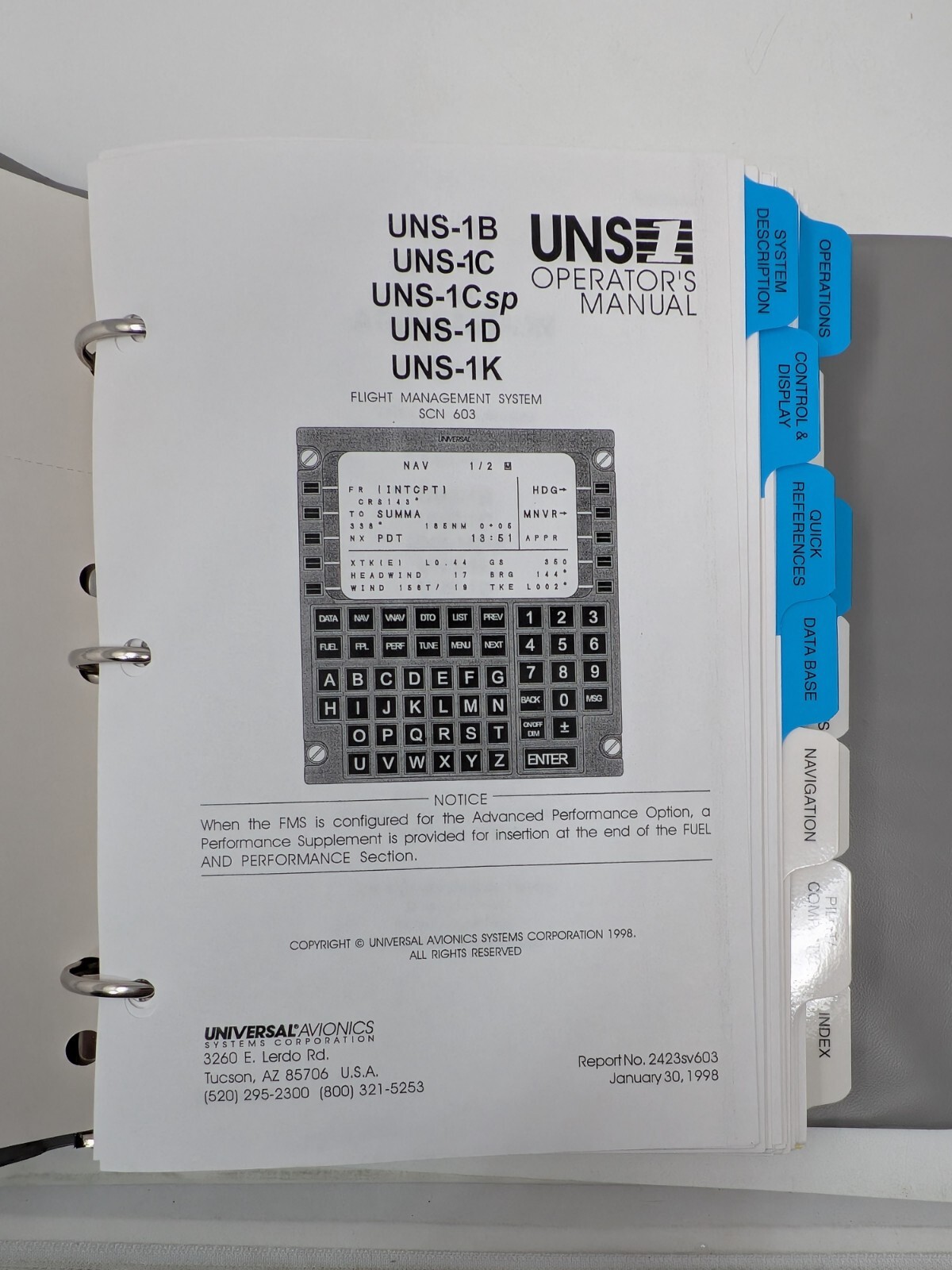 Operator's Manual: Universal UNS-1B, UNS-1C, UNS-1Csp, UNS-1D & UNS-1K