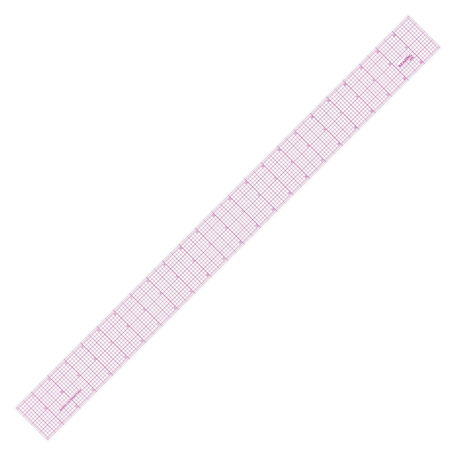KEARING Clear Graph Fashion Design Ruler, Sandwich Line, 2 x 24, Transparent ...